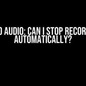 Expo Audio: Can I Stop Recording Automatically?