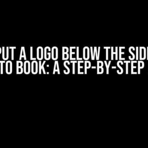 How to Put a Logo Below the Sidebar in a Quarto Book: A Step-by-Step Guide