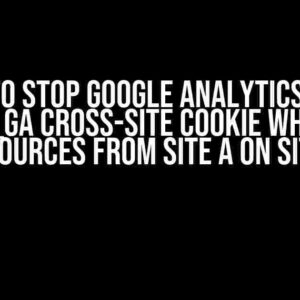 How to Stop Google Analytics from Setting _ga Cross-Site Cookie when Using Resources from Site A on Site B