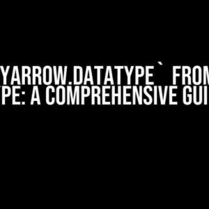 Infer `pyarrow.DataType` from Python type: A Comprehensive Guide