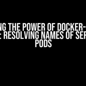 Unlocking the Power of Docker-Compose and K3s: Resolving Names of Services in Pods