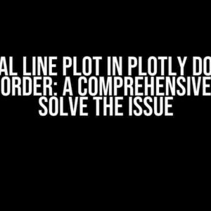 Vertical Line Plot in Plotly Does Not Respect Order: A Comprehensive Guide to Solve the Issue